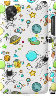 3D пластиковий глянцевий чехол Космос для LG Nexus 5 - 4735c-57 изображение 