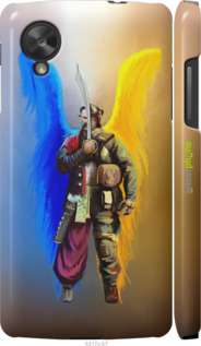 3D пластиковый глянцевый чехол Воин-Ангел для LG Nexus 5 - 5317c-57 изображение 