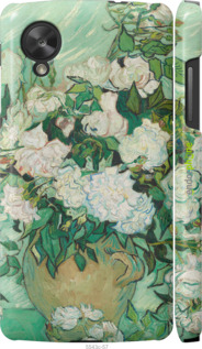 3D пластиковий глянцевий чехол Вінсент Ван Гог. Ваза з трояндами для LG Nexus 5 - 5543c-57 изображение 