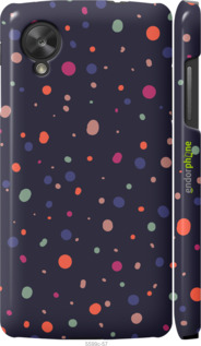 3D пластиковый глянцевый чехол Горошек v2 для LG Nexus 5 - 5599c-57 изображение 