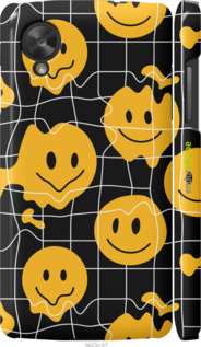 3D пластиковий глянцевий чехол Смайли v3 для LG Nexus 5 - 5623c-57 изображение 