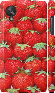 3D пластиковий глянцевий чехол Полуниця для LG Nexus 5 - 6020c-57 изображение 