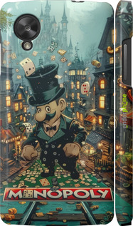 3D пластиковый матовый чехол Сказочный Monopoly для LG Nexus 5 - 6086m-57 изображение 