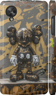 3D пластиковий матовий чехол Bronze kaws для LG Nexus 5 - 6097m-57 изображение 