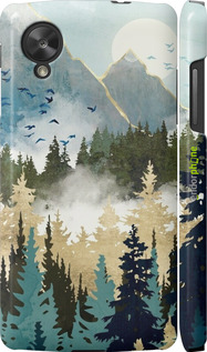 3D пластиковий глянцевий чехол Із зображенням лісового пейзажу для LG Nexus 5 - 6548c-57 изображение 
