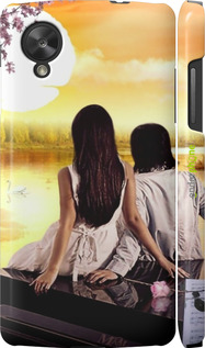 3D пластиковий глянцевий чехол Sunset для LG Nexus 5 - 6607c-57 изображение 