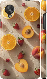 3D пластиковий глянцевий чехол Фрукти 3 для LG Nexus 5 - 6703c-57 изображение 