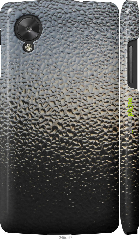 3D пластиковый глянцевый чехол Мокрое стекло для LG Nexus 5 - 245c-57 изображение 