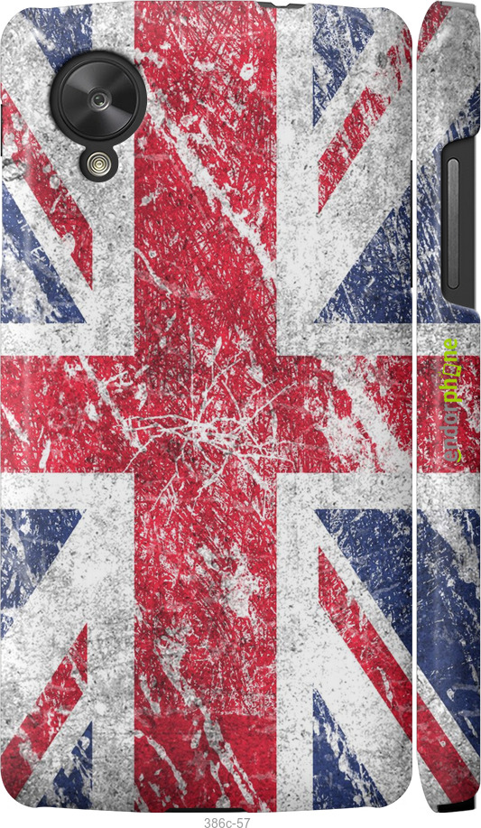 3D пластиковый глянцевый чехол Флаг Великобритании 1 для LG Nexus 5 - 386c-57 изображение 