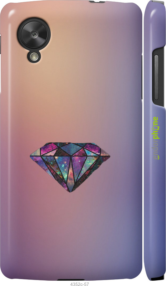 3D пластиковий глянцевий чехол Діамант для LG Nexus 5 - 4352c-57 изображение 