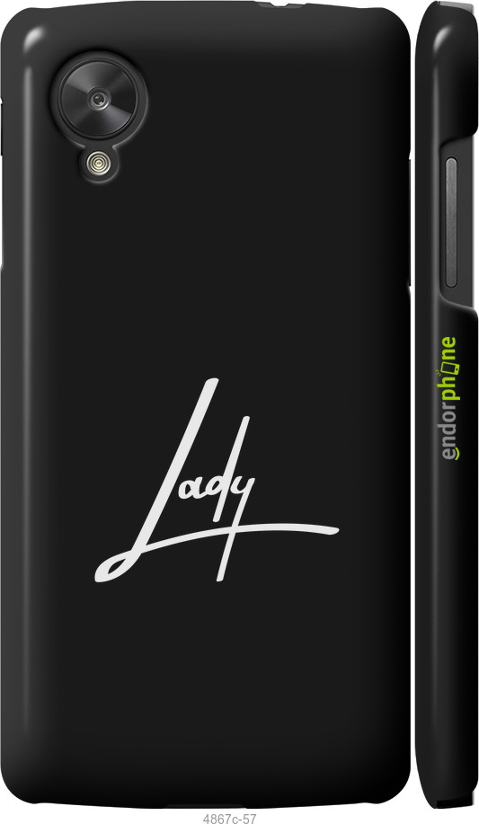 3D пластиковий глянцевий чехол Lady 2 для LG Nexus 5 - 4867c-57 изображение 