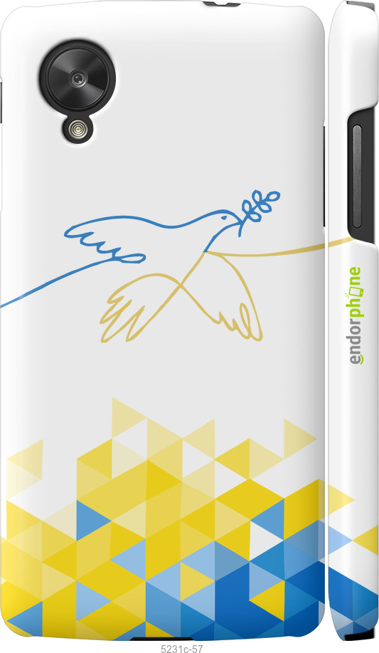 3D пластиковый глянцевый чехол Птица мира для LG Nexus 5 - 5231c-57 изображение 