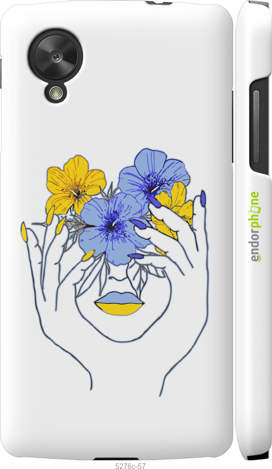 3D пластиковый глянцевый чехол Девушка v4 для LG Nexus 5 - 5276c-57 изображение 