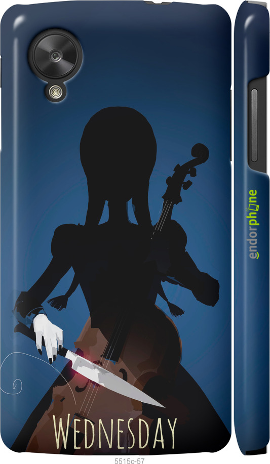 3D пластиковий матовий чехол Wednesday для LG Nexus 5 - 5515m-57 изображение 