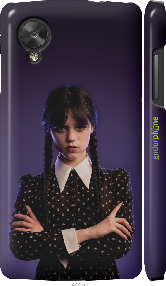 3D пластиковий матовий чехол Wednesday v3 для LG Nexus 5 - 5517m-57 изображение 