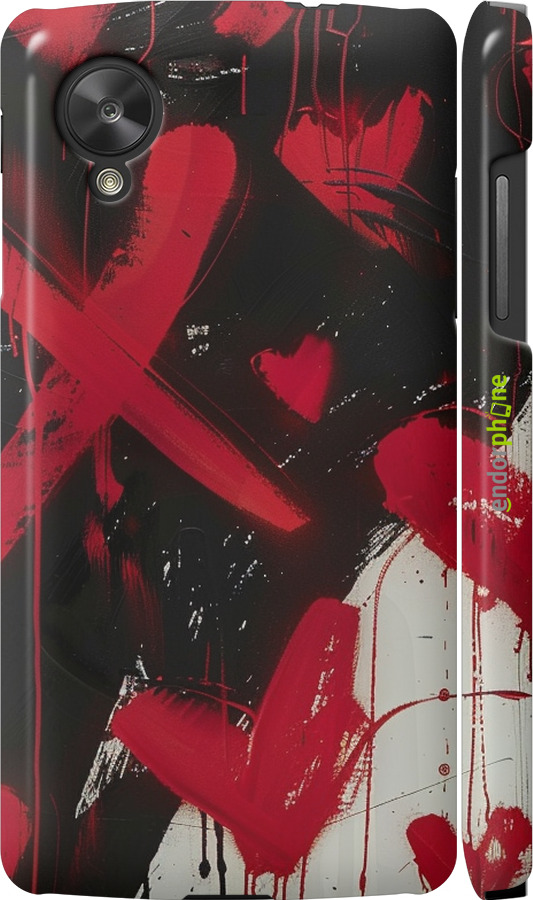 3D пластиковий матовий чехол XO Love для LG Nexus 5 - 6044m-57 изображение 