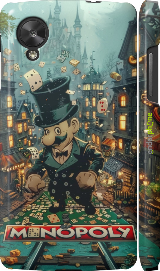 3D пластиковый матовый чехол Сказочный Monopoly для LG Nexus 5 - 6086m-57 изображение 