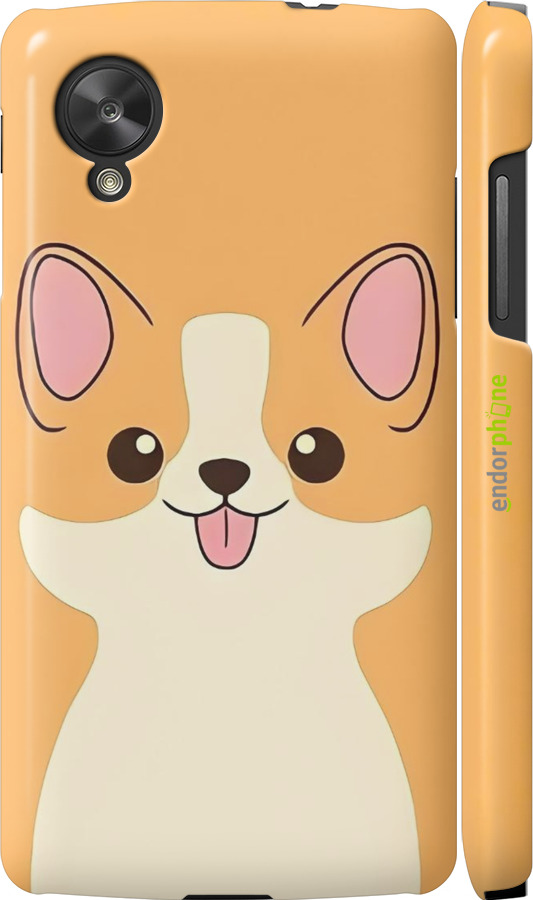 3D пластиковый матовый чехол Милый пес для LG Nexus 5 - 6296m-57 изображение 