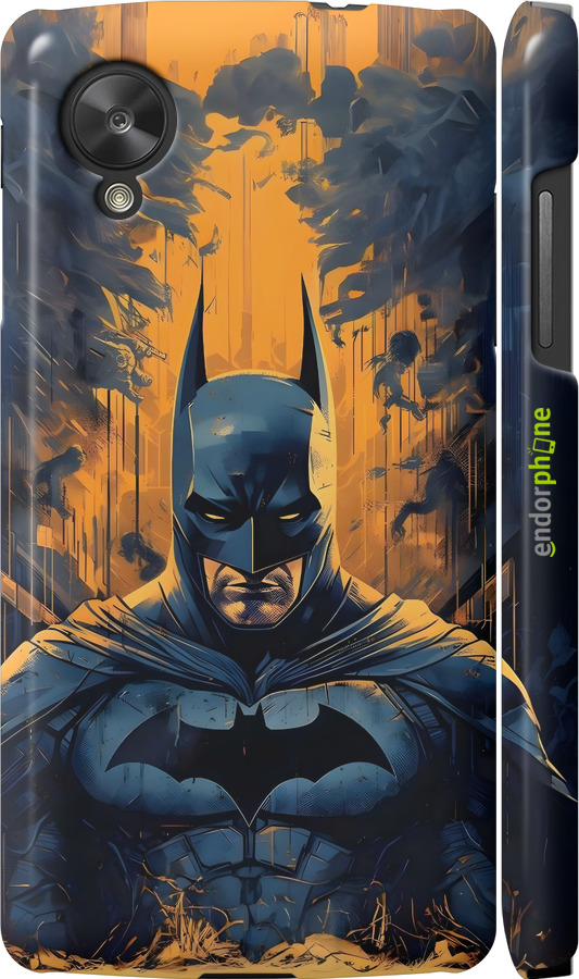 3D пластиковий матовий чехол Бетмен для LG Nexus 5 - 6335m-57 изображение 