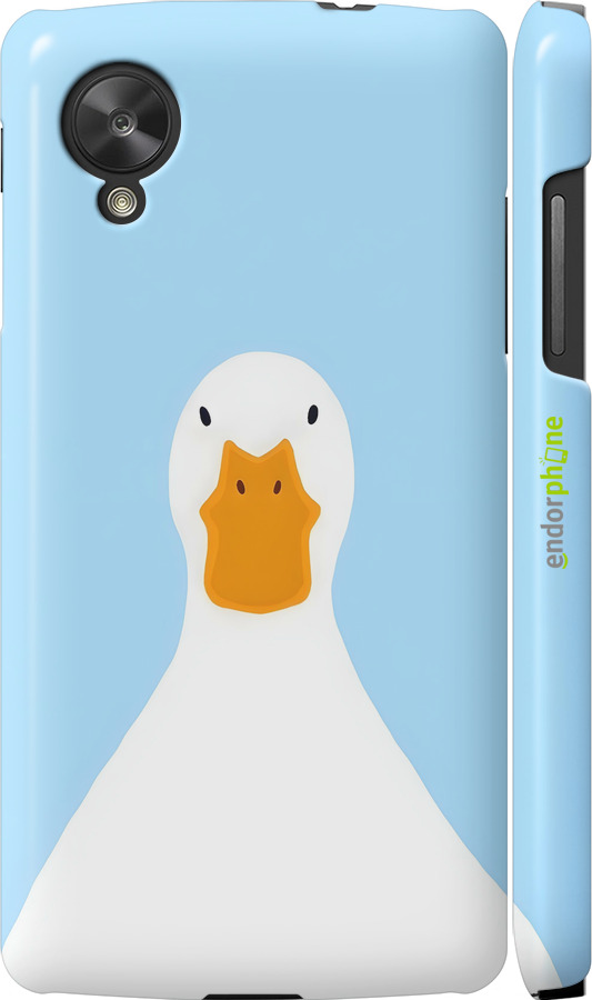 3D пластиковий глянцевий чехол Гусак для LG Nexus 5 - 6350c-57 изображение 