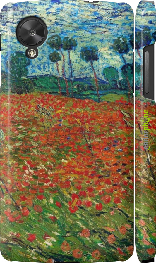 3D пластиковий глянцевий чехол Вінсент Ван Гог-Макове поле для LG Nexus 5 - 6466c-57 изображение 