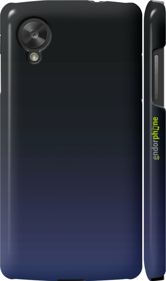 3D пластиковый глянцевый чехол Градиент в тёмно - синем стиле для LG Nexus 5 - 6542c-57 изображение 