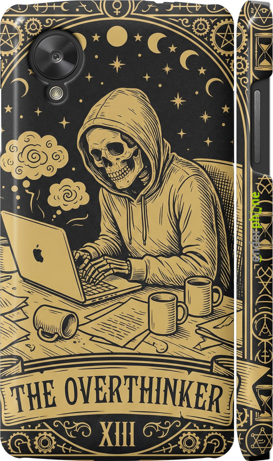 3D пластиковий глянцевий чехол The Overthinker для LG Nexus 5 - 6774c-57 изображение 