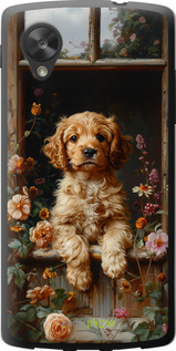 Силіконовий чехол Цуценя cocker spaniel для LG Nexus 5 - 6136u-57 изображение 