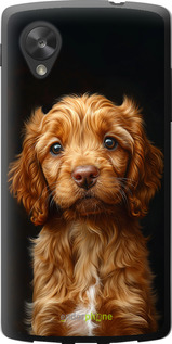 Силиконовый чехол Cocker spaniel на черном фоне для LG Nexus 5 - 6137u-57 изображение 