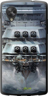 Силиконовый чехол Линкор, world of tanks, wargaming, военный корабль для LG Nexus 5 - 6453u-57 изображение 