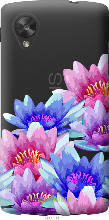 Силиконовый чехол Лотос для LG Nexus 5 - 4862u-57 изображение 