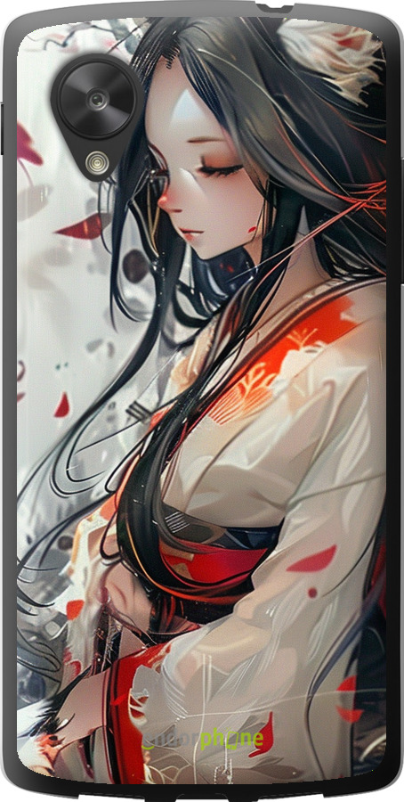 Силіконовий чехол Кіцуне для LG Nexus 5 - 6073u-57 изображение 