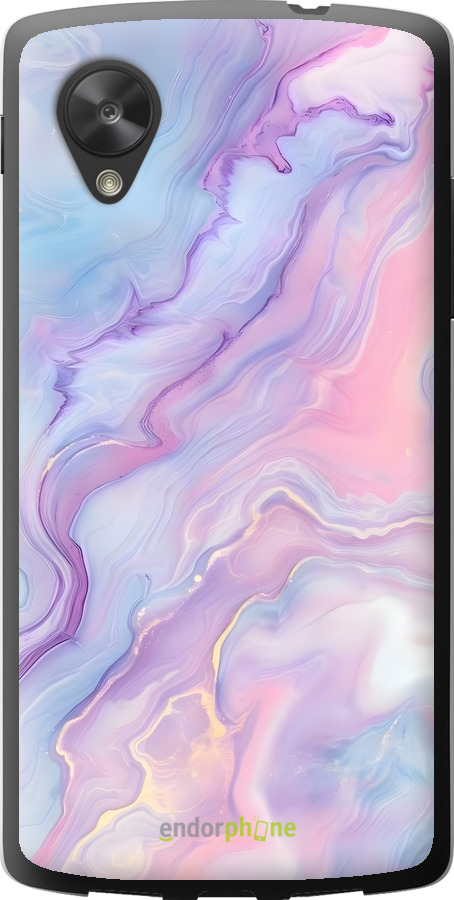 Силиконовый чехол Нежный мрамор для LG Nexus 5 - 6310u-57 изображение 