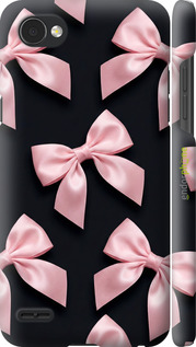 3D пластиковий матовий чехол Coquette Ribbons Dark Coquette для LG Q6 - 6767m-1094 изображение 