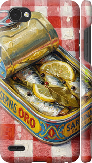 3D пластиковий матовий чехол Vintage Sardine Tin Phone для LG Q6 - 6772m-1094 изображение 