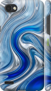3D пластиковий матовий чохол 'Liquid Chrome' для LG Q6 зображення 3