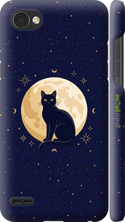 3D пластиковый матовый чехол 'Cute Cat Celestial/Witchy' для LG Q6 изображение 3
