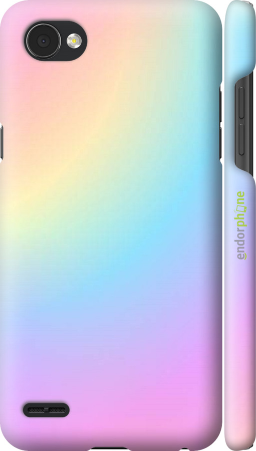 

3D пластиковий матовий чохол "Веселка 2" для LG Q6, Рожевий