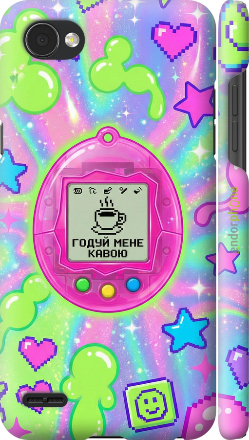 3D пластиковий матовий чехол Y2K Aesthetic Retro Pet: Годуй мене кавою для LG Q6 - 6784m-1094 изображение 