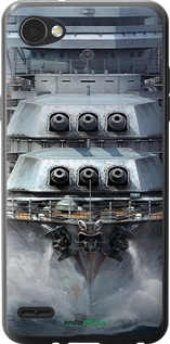 Силиконовый чехол Линкор, world of tanks, wargaming, военный корабль для LG Q6 - 6453u-1094 изображение 