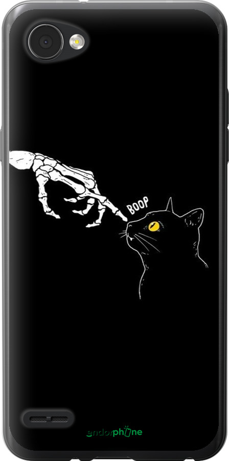 Силиконовый чехол Кошка для LG Q6 - 6505u-1094 изображение 