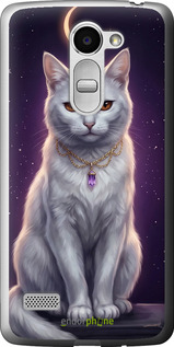 Силиконовый чехол Mystic White Cat Gothic Dark Purple Gold для LG Ray / X190 - 6805u-244 изображение 