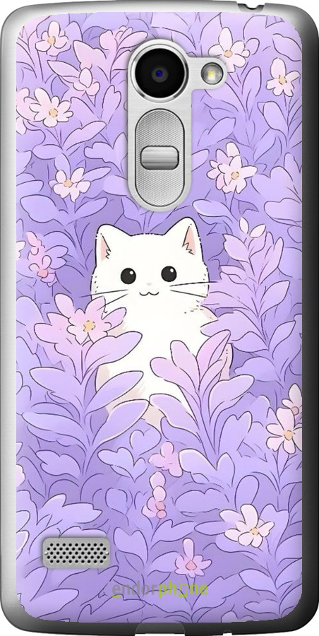 Силиконовый чехол Котик в цветах для LG Ray / X190 - 6390u-244 изображение 