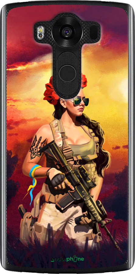 

Силіконовий чохол "Українка зі зброєю " для LG V10 H962, Помаранчевий