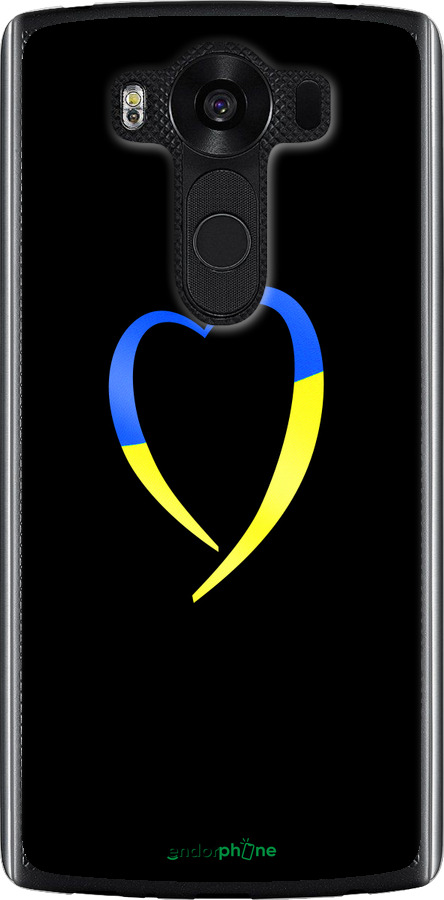 

Силіконовий чохол "Жовто-блакитне серце" для LG V10 H962, Чорний