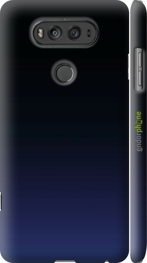 3D пластиковый матовый чехол Градиент в тёмно - синем стиле для LG V20 - 6542m-787 изображение 