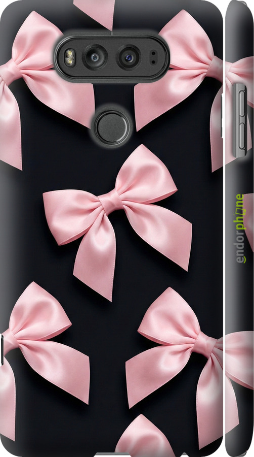 3D пластиковый матовый чехол Coquette Ribbons Dark Coquette для LG V20 - 6767m-787 изображение 
