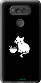 2D пластиковий чехол Милий кіт на чорному фоні для LG V20 - 6528t-787 изображение 