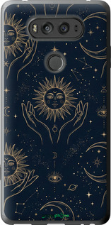 2D пластиковый чехол Celestial Harmony: Sun & Moon Gold Mystic Pattern для LG V20 - 6778t-787 изображение 