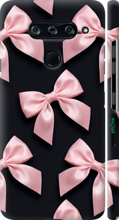 3D пластиковый матовый чехол Coquette Ribbons Dark Coquette для LG V40 ThinQ - 6767m-1577 изображение 